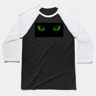 Two green cat eyes Baseball T-Shirt